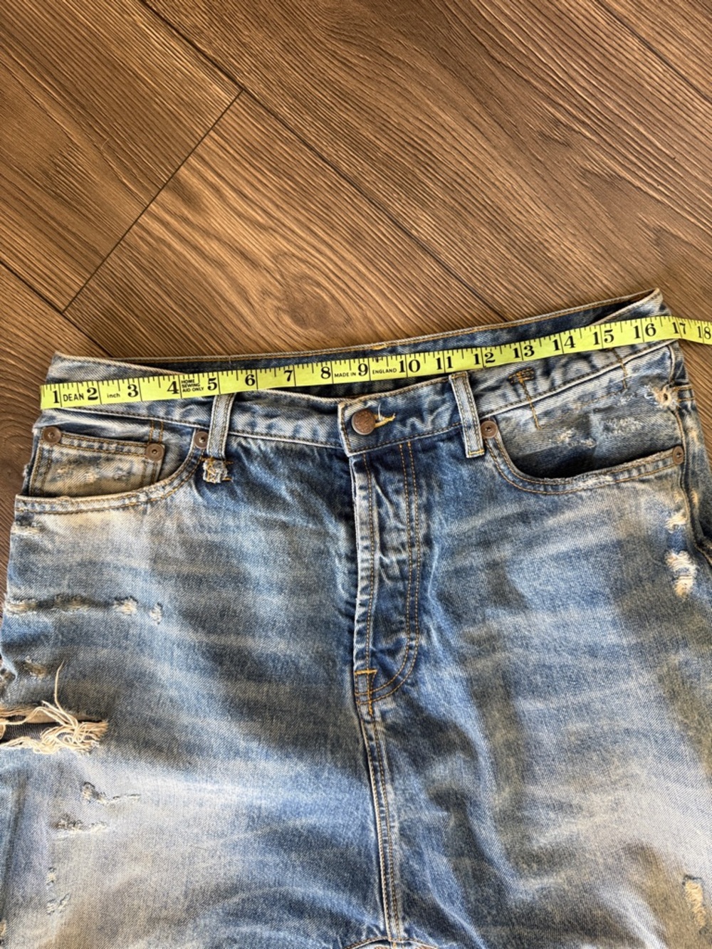 R13 Tailored Drop Jeans in Bain Size 28 - Picture 6 of 16